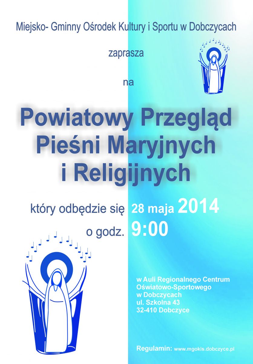 plakat Przegląd Pieśni Maryjnych 2014